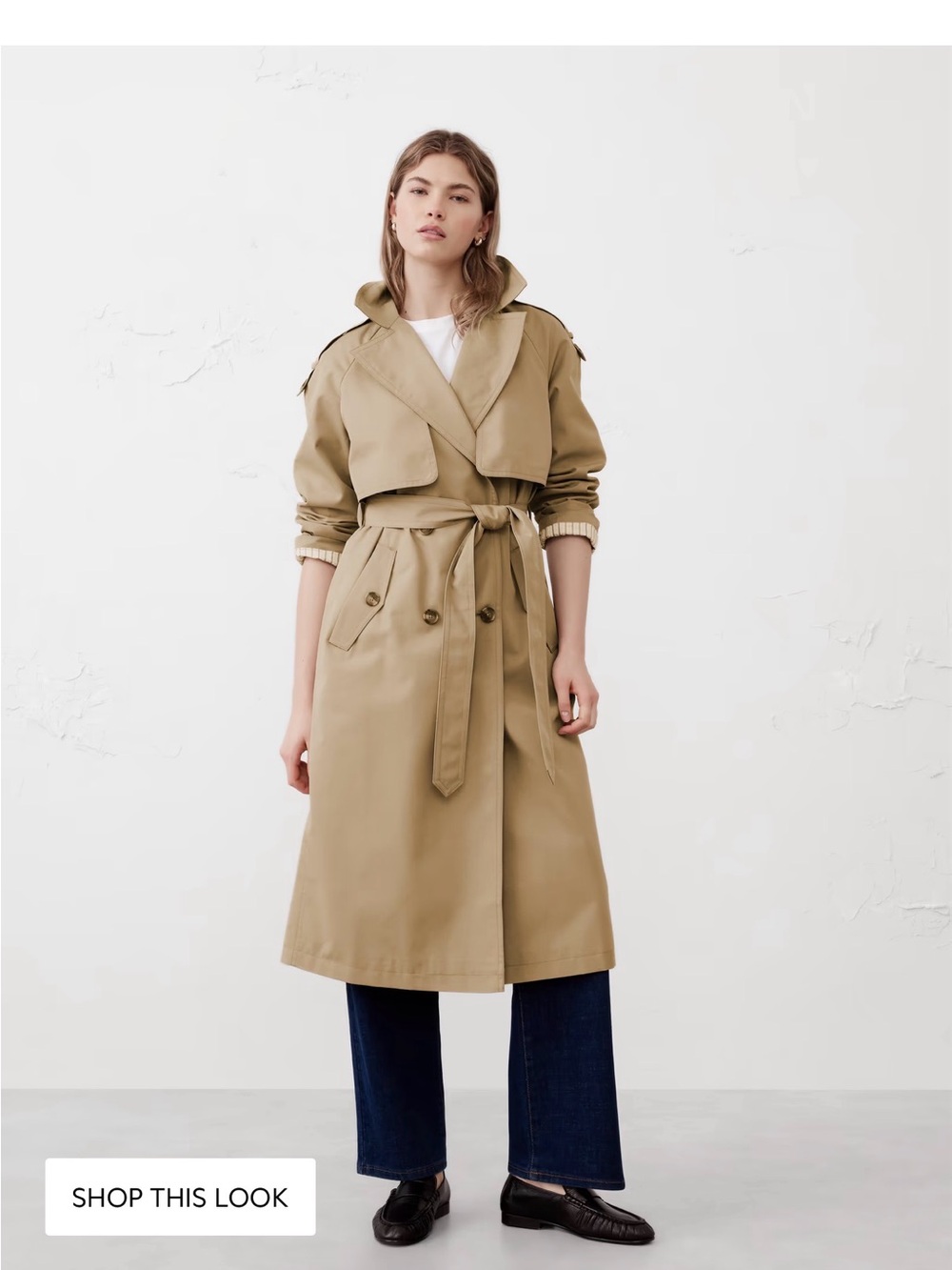 Banana Republic Timeless Trench Coat Tan New Sz M - Picture 1 of 3